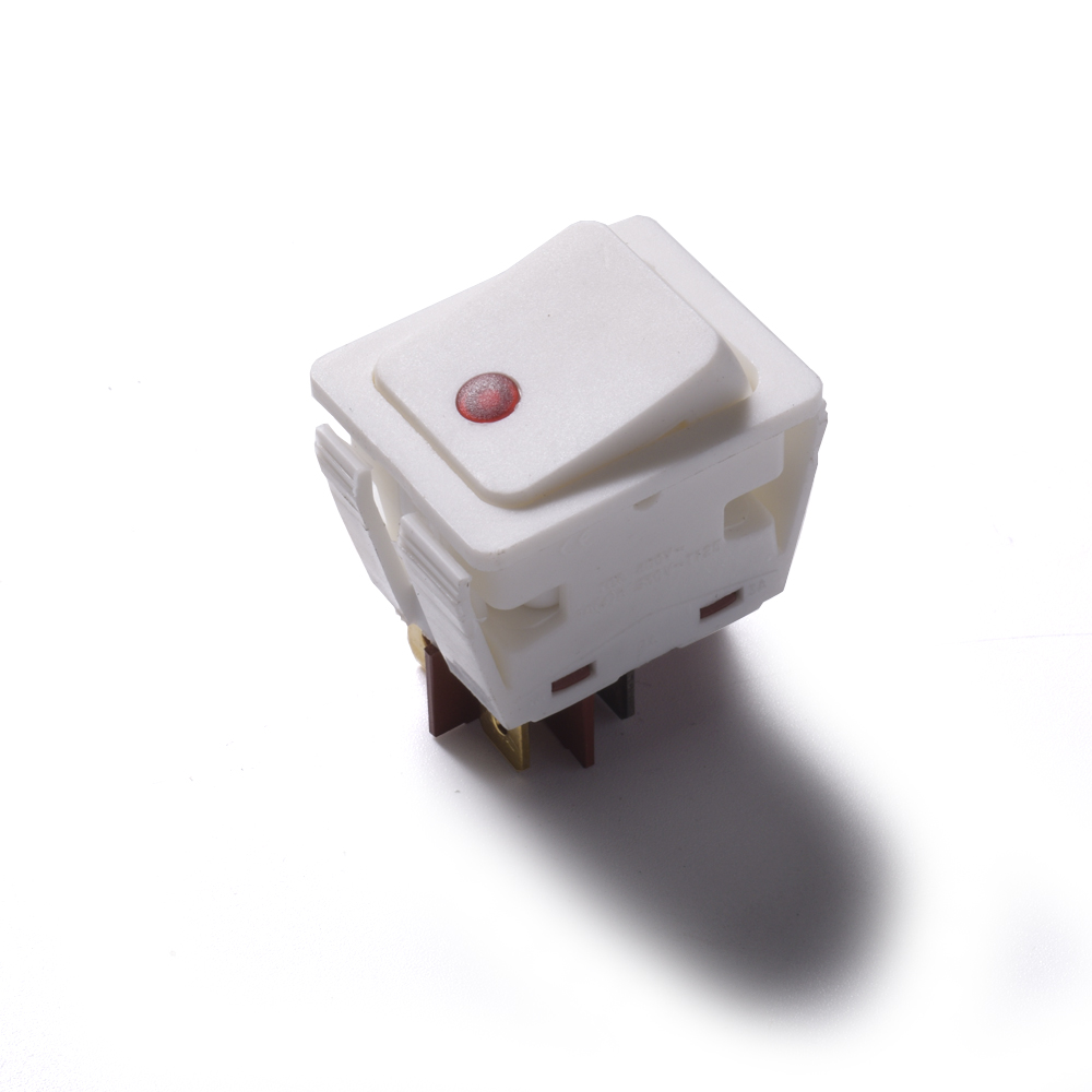 картинка Выключатель клавишный C6053PLNAB красная линза, белый корпус в Сервисном центре «Близнецов»